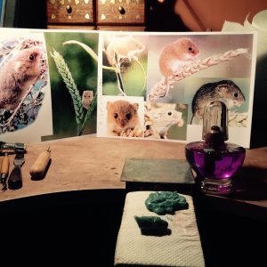 Preparing to model mouse by Emma Keating Jewellery