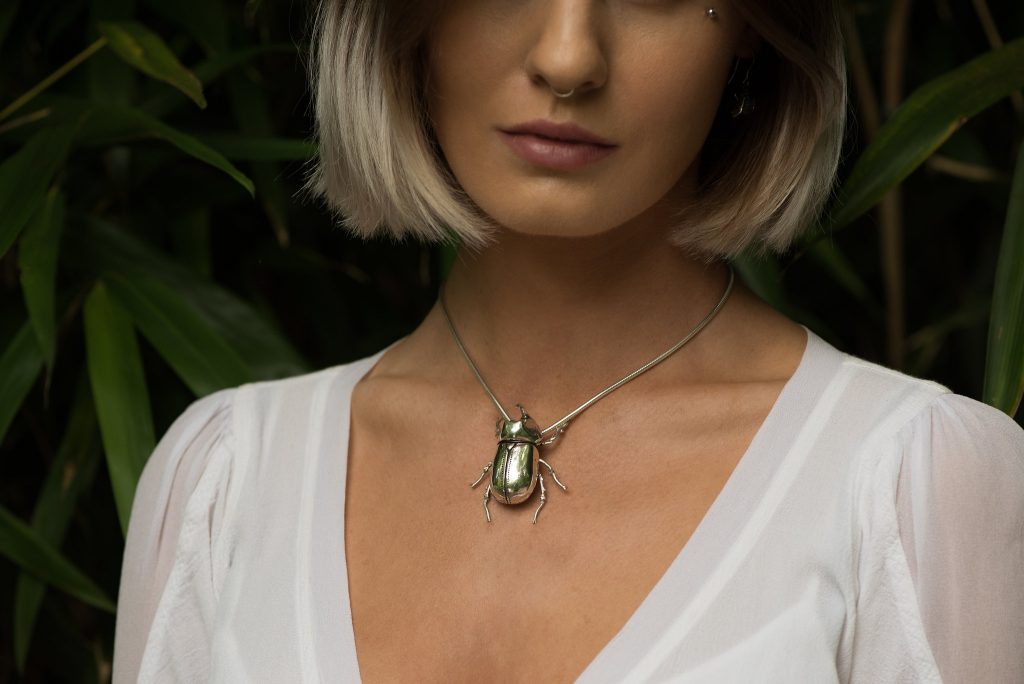 Rhino Beetle Pendant - Emma Keating Jewellery CW2