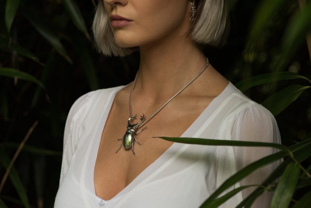 Stag Beetle Pendant - Emma Keating Jewellery CW3