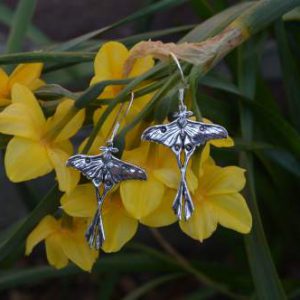 madagascan moon moth earrings - emma keating