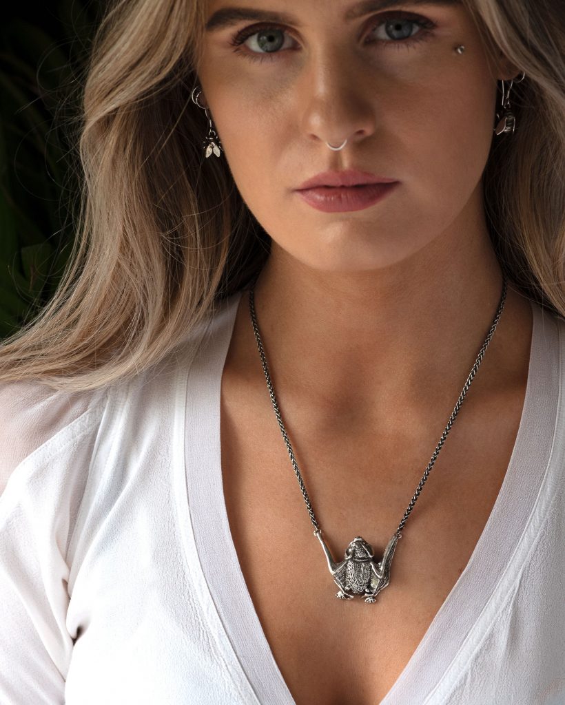 Pipistrelle Bat Necklace MLR - Emma Keating Jewellery