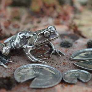 Common Frog & Lilypads L2s - Emma Keating Jewellery