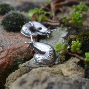 Garden Slug Earrings by Emma Keating Jewellery