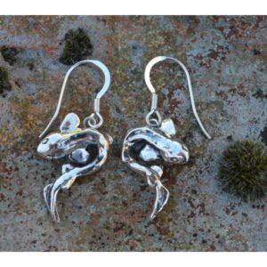 Sterling Silver Nursehound Shark Earrings by Emma Keating